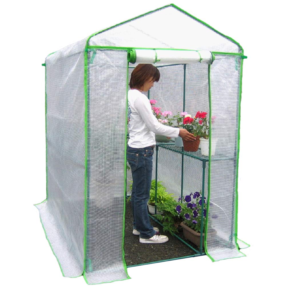 Amazon.co.jp: ビニールハウス 家庭用 簡易温室 W122×D186×H190cm